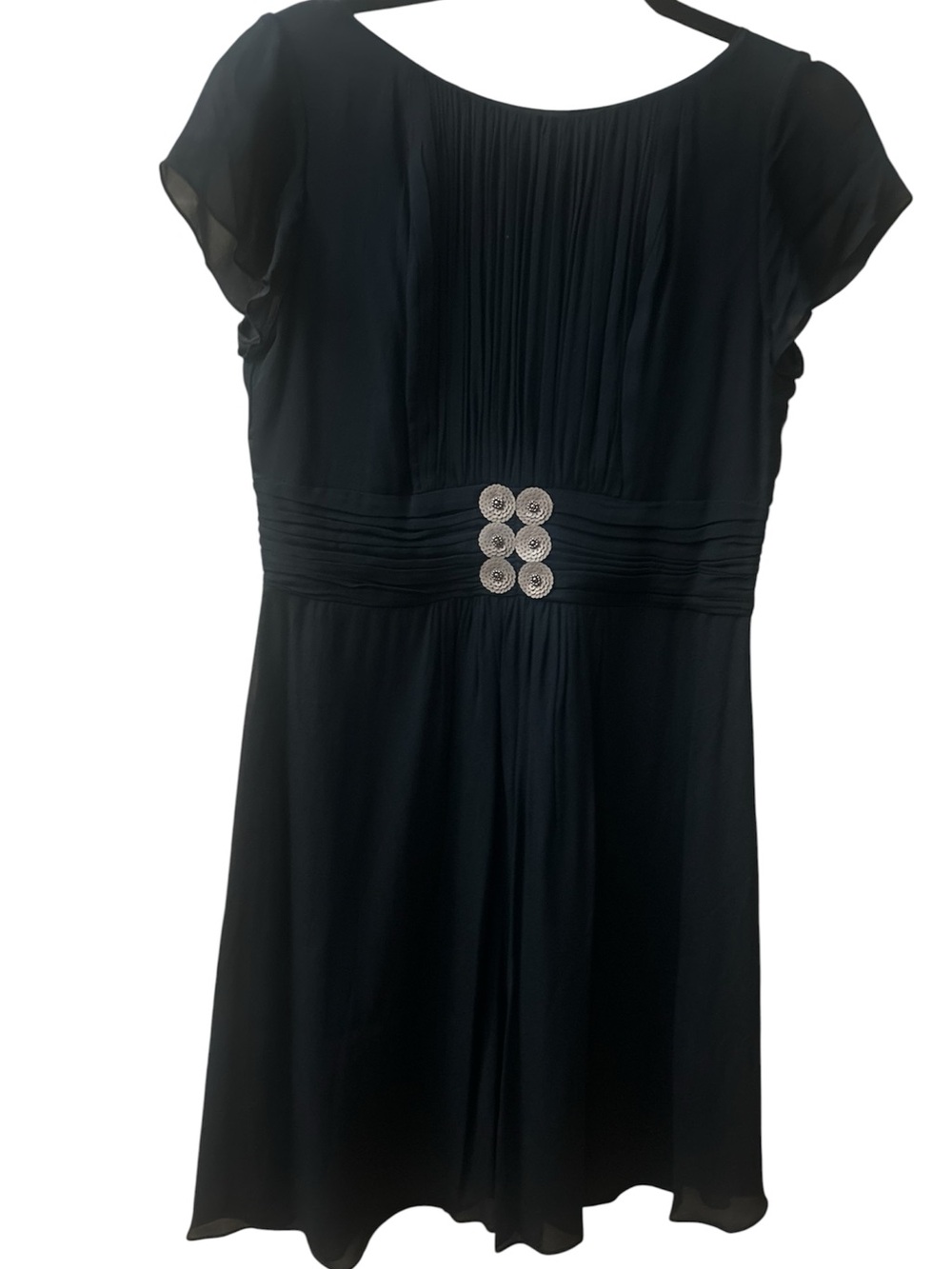 Boden Navy Blue Silk Embellished Cocktail Dress